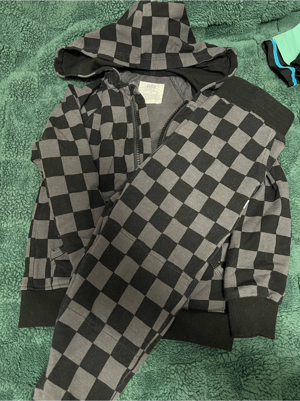 Little Sleepies Monochrome Checks Jogger Set - 3T